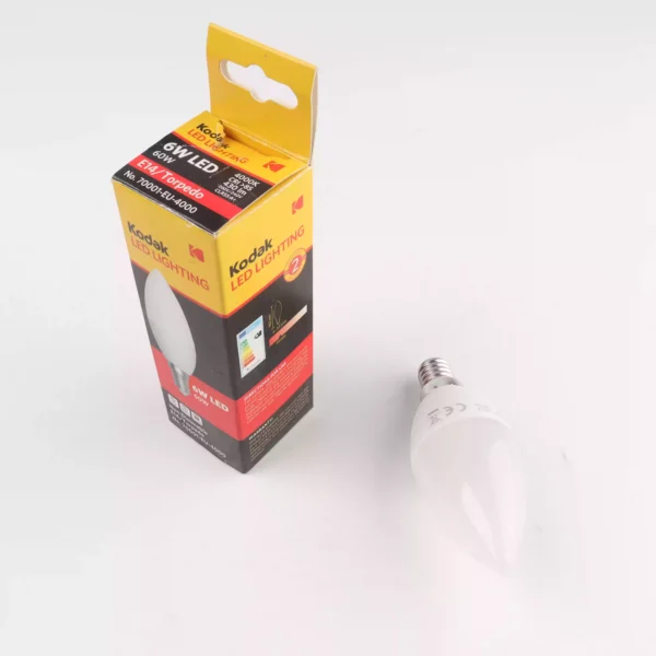 مصباح عرموطي ناعم نهاري طبي Kodak LED 6 WATT 4000k