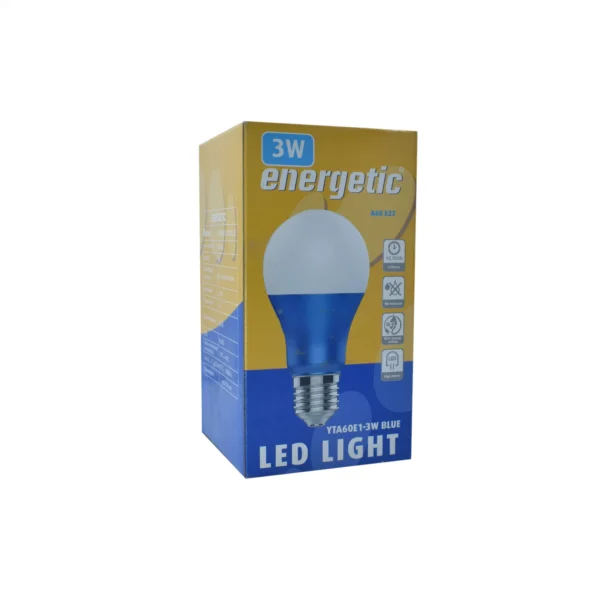 مصباح ليد كروي ازرق energitic - A7 3-9-15WATT - HALL ST.