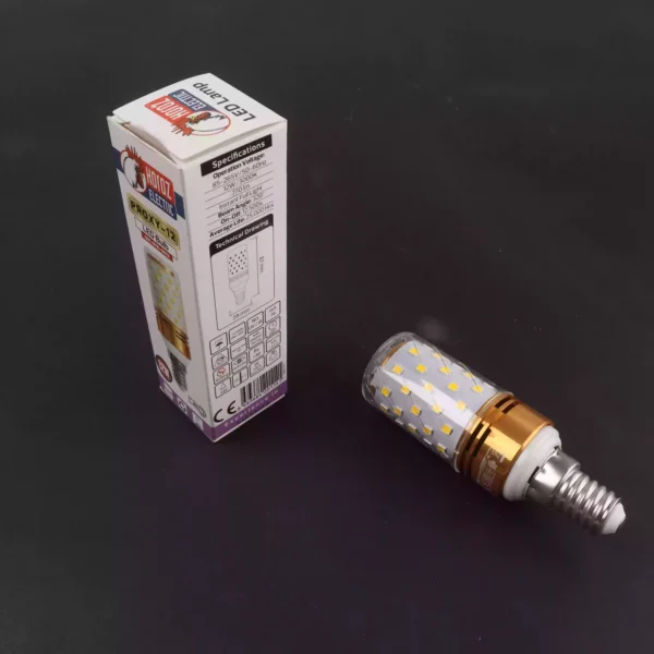 مصباح ثريا انبوبي سن ناعم horoz 001 078 0012 12watt 3000K E14