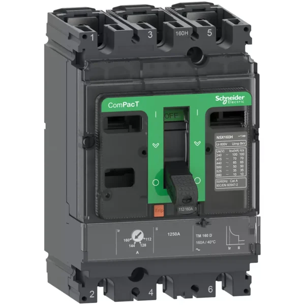 قاطع هوائي صناعي شنايدر C10F3TM100C NSX100F 36KA 3P3D 100A schneider