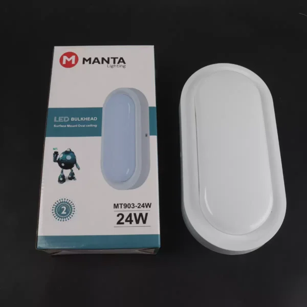 براكيت مطري اطار ابيض MANTA 903-24W WH 10000K
