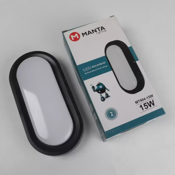 براكيت مطري اطار اسود MANTA 904-15W BK 4200K