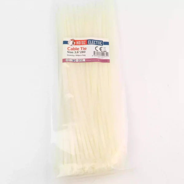 حزام ربط HOROZ CABLE TIE MADE IN TURKEY 3.6*280 MM