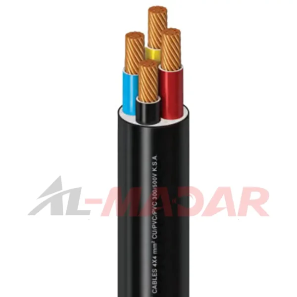 فلكس السويدي للكابلات ELSEWEDY CABLE. 91.4mtr 4*10mm بكرات خشب ابيض white