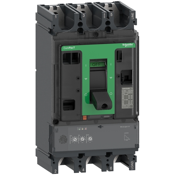 قاطع هوائي ثلاثي شنايدر الكترك Schnider C40F32D400 3P3DMICROLOGIC2.3 400A NSX400F - 1000A-3P 50KA