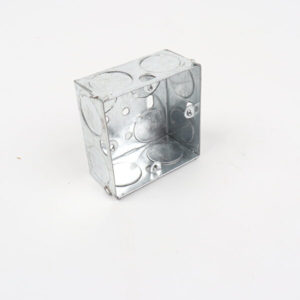 بوكس مربع حديد مغلون SR EMT 4*4 INCH 1.5 MM METAL BOX