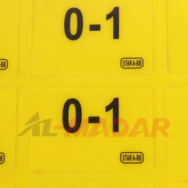 ستيكر علامة بورد مربع صغير 0-1