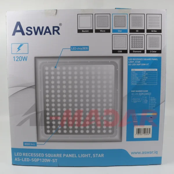 منشورية AS-LED-SQP-120W-ST 3000K 120WATT 60*60 ضمان سنة w.w. 3000k رقم 4