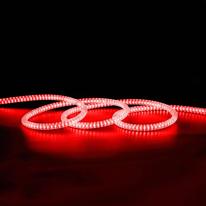 نشرة نيون مدور شفاف احمر اللفة 50 متر HOROZ 081 025 0001  RED