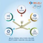 ⁦مروحة سقفية بجاج BAJAJ 251115 CHERRY BROWN 600.015⁩ - الصورة ⁦3⁩