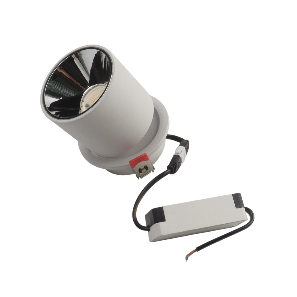 11---10 (7) سبوت لايت تراك سبرنك اطار ابيض ROZH 12W - الصورة 1