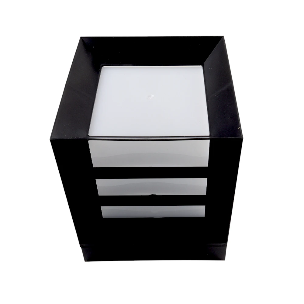 11---10 فانوس اسود مشبك مكعب HOROZ 400 010 144 - الصورة 1