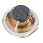 ⁦سبوت اطار ذهبي مع شفاف شمسي  3000K RAJA 12WATT SD12G⁩ - الصورة ⁦2⁩