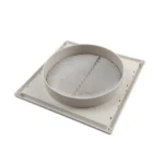 ⁦غلاف نهاية انبوب 8 انج مربع ابيض HGV8   105-11⁩ - الصورة ⁦2⁩