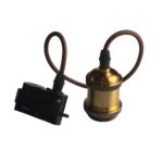 هولدر معدن مع قاعدة تراك  مع حبل طول 50 سم ذهبي