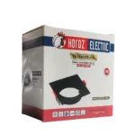 ⁦تركيب انارة مفرد مربع جديد متفرق اسود HOROZ 015 043 0001  BL FITTING CASE⁩ - الصورة ⁦2⁩