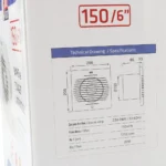 مفرغة HOROZ 500 000 150 6 INCH 20WATT 150M3/H ضمان سنة WHITE - الصورة 3