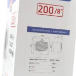 ⁦مفرغة HOROZ   500 060 200  8 INCH 40WATT 200M3/H ضمان سنة BLACK⁩ - الصورة ⁦2⁩