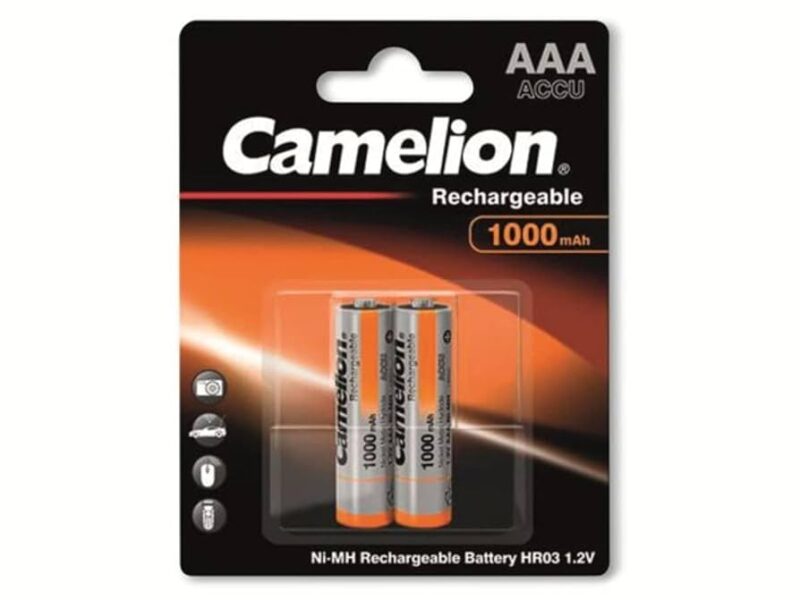 ⁦بطارية ريموت كامليون شحن برتقالي AAA 1000 mah⁩ - الصورة ⁦1⁩