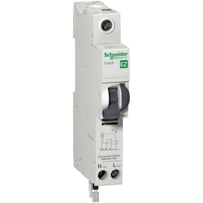 ⁦ايرث لكج شنايدر EZ9D56820  20A 30mA 6K 1P+Ns schneider قاطع التيار المتبقي والحماية⁩ - الصورة ⁦1⁩