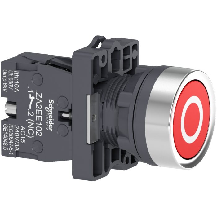 ⁦بوش بتن شنايدر XA2EA4322 Easy Push-button RED 1NC schneider⁩ - الصورة ⁦1⁩