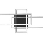 لطش اسود مودرن HOROZ 019 053 0036  CONCORDE-36WATT