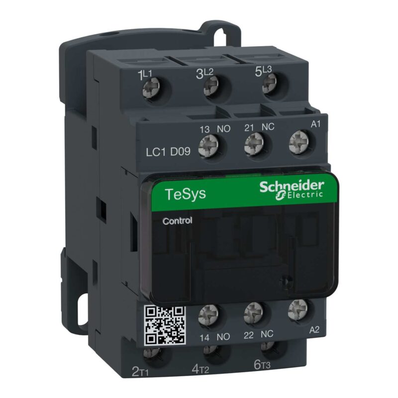 كونتكتر شنايدر LC1D09M7 Contactor Ith 25A AC3 9A 4kw 3P +1  O/C schneider
