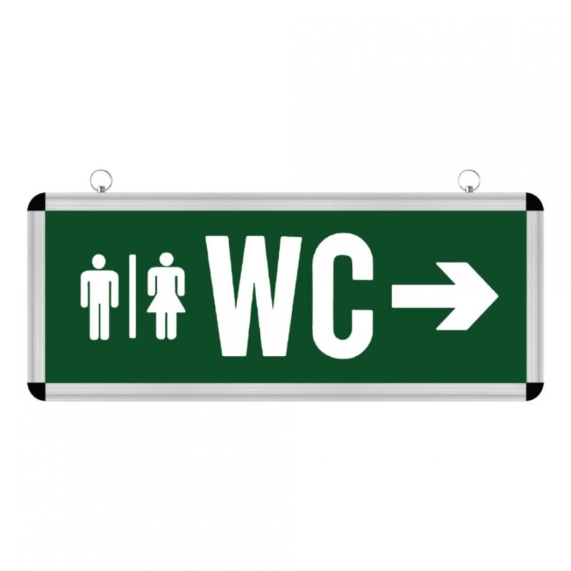 ⁦لافتة حمام    HOROZ  084 020 0002 EMERGENCY EXIT/ WC⁩ - الصورة ⁦1⁩