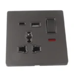 سويج بلك مع شاحن هاتف رصاصي ML -C5-SL SILVER  USB+TYBE C  بدون ضمان