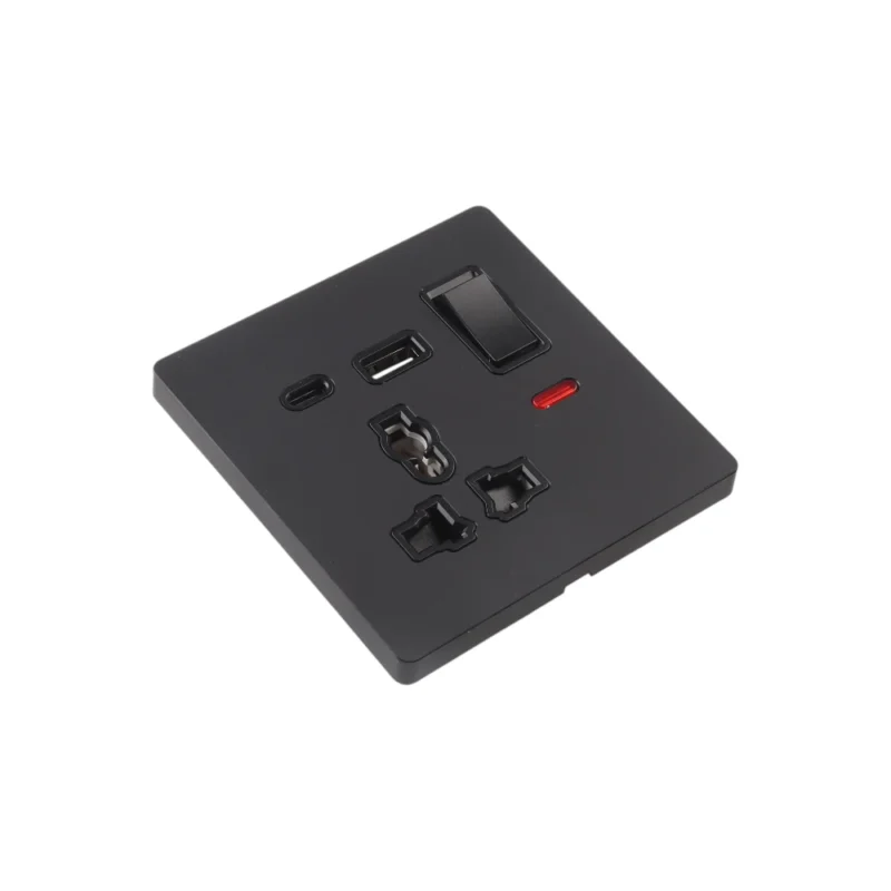 ⁦سويج بلك مع شاحن هاتف اسود ML -C5- BLACK USB+TYBE C بدون ضمان⁩ - الصورة ⁦1⁩