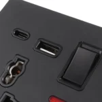 ⁦سويج بلك مع شاحن هاتف اسود ML -C5- BLACK USB+TYBE C بدون ضمان⁩ - الصورة ⁦3⁩