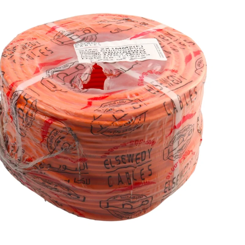 فلكس برتقالي السويدي  ORANGE # ELSEWEDY CABLE  2*1.5mm