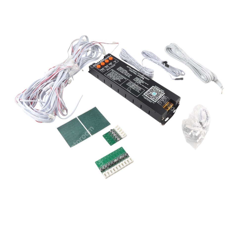 9-13 تاريخ-Photoroom (2) منظومة درج متحسس بيانو 20 باية مع الاسلاك والحساس ومحولة 24 فولت والانارة البروفايل مع الضوء RAJ R3500 - الصورة 1