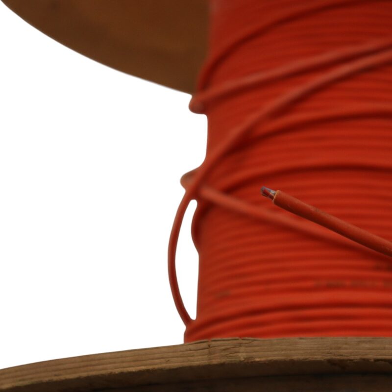 كيبل حريق احمر ERKA 1*2*0.8 MM FE180 - RED // اللفة 100 متر