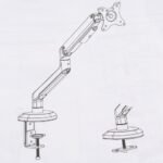 ستاند شاشة للطاولة متحرك الذراع اسوار قياس 32 انج AS-ST3250-T ASWAR 32 " 100*100 LCD BRACKET - الصورة 2