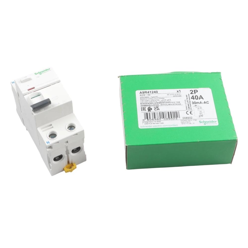 10---23 (25) ايرث لكج ثنائي شنايدر A9R41240 RCCB 2 Pole 40 Amp 30mA schneider - الصورة 1