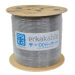 واير انترنت تركي مقاوم للحريق   ERKA CAT6  -   // UTP //-( HF )  23AWG  رقم 7 رصاصي GREAY
