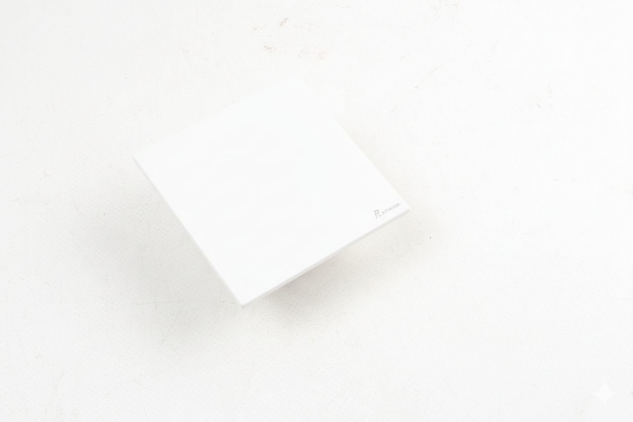 12 غطاء غلق مربع متصل PLATINUM - WH - الصورة 1