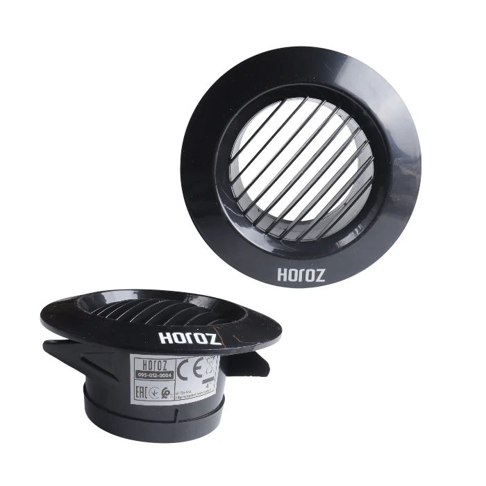 غلاف نهاية انبوب 4 انج اسود HOROZ 095 012 0004  4INCH BLACK AIR GRILL