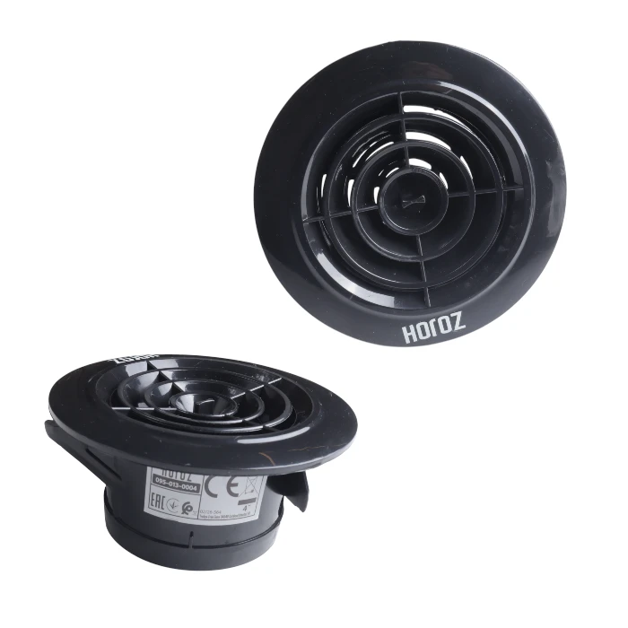غلاف نهاية انبوب 4 انج اسود HOROZ 095 013 0004  4INCH BLACK AIR GRILL