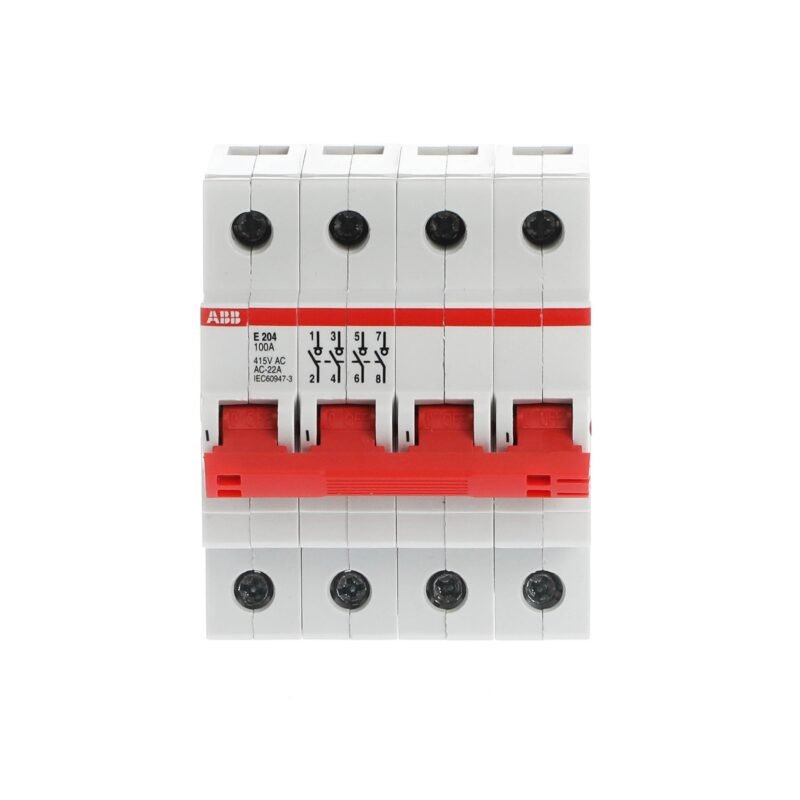 سويج عزل رباعي ازوليتر ABB MCB E204 100A 4POLE 4*100 AMP