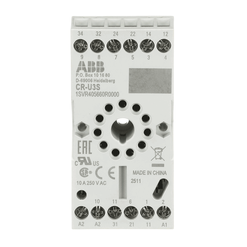 قاعدة رلي 11 بن كبيير فقط بدون ملحقات ABB CR-U3S SOCKET FOR LARGE REALAY