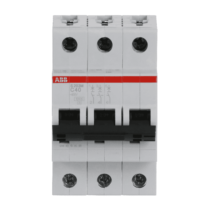 منجر ثلاثي ABB MCB SH203M-C40 10KA 3POLE 3*40 AMP