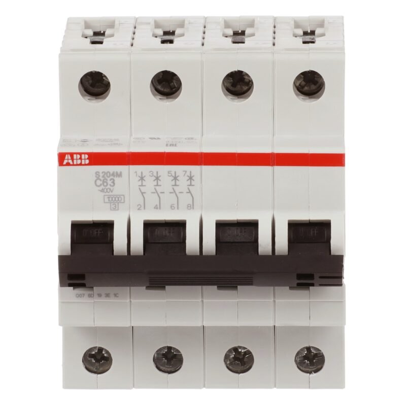 منجر رباعي ABB SH204M-C63 MCB 4POLE 4*63 AMP