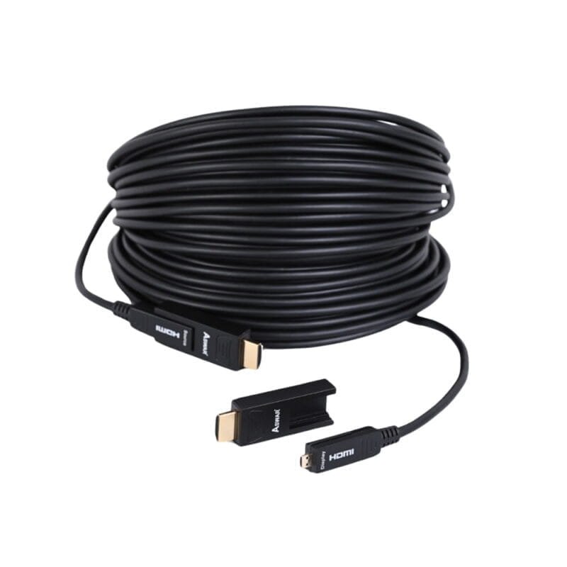 AS-HD20-20FO كيبل 20 متر HD ضوئي HDMI 2.0V, 18GBPS يدعم 4K