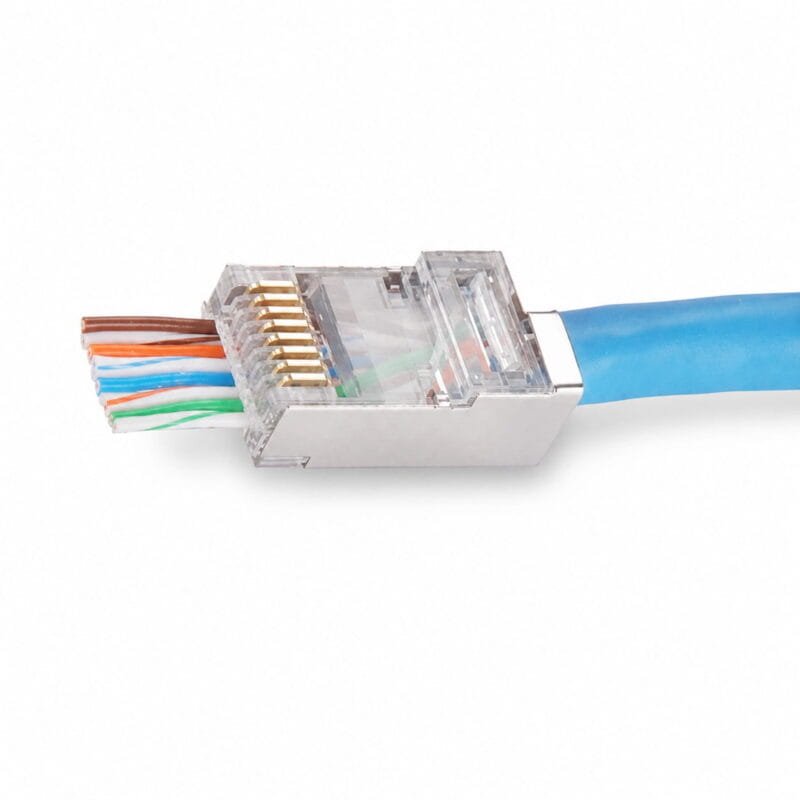 فيشة انترنت شفاف مفتوح MORRELL RG45 CAT 6 CU-CAD-PLU6-S3-EZ STP