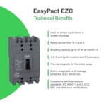 قاطع هوائي شنايدر ثلاثي 3*125 امبير EZC250F3125 Easy Packt 3P 125A schneider